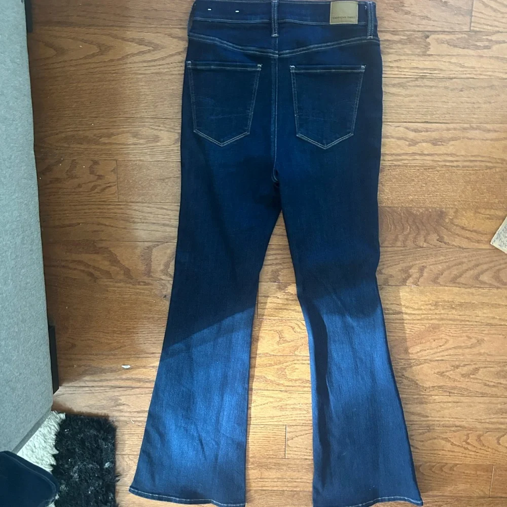 American Eagle Next Level Stretch Super Hi Rise Flare Jeans 4R - Picture 7 of 12